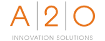 A2O Innovation Solutions logo - Orange and grey text
